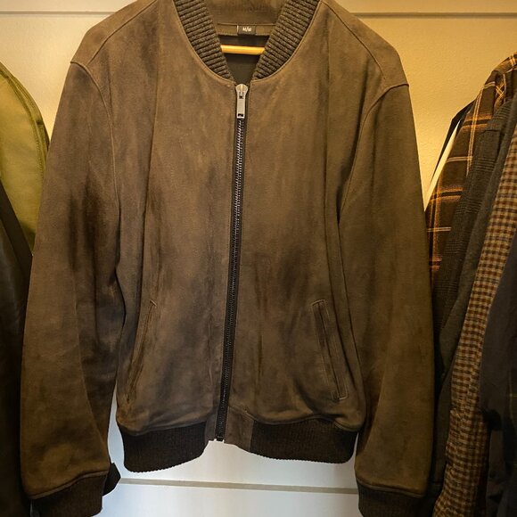 Thursday Boots Bomber Jacket (Dark Grey Suede) - Picture 1 of 4